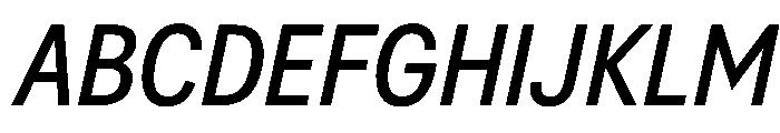 AlaskaVAR CondensedItalic Instance Font UPPERCASE