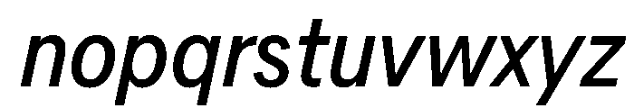 AlaskaVAR CondensedItalic Instance Font LOWERCASE