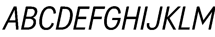 AlaskaVAR CondensedLightItalic Instance Font UPPERCASE