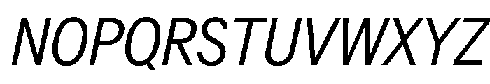 AlaskaVAR CondensedLightItalicContrast Instance Font UPPERCASE
