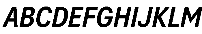 AlaskaVAR CondensedMediumItalic Instance Font UPPERCASE