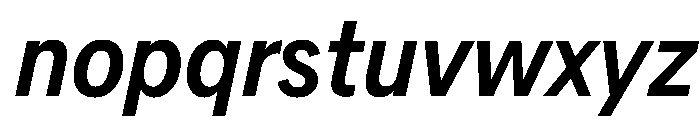AlaskaVAR CondensedMediumItalic Instance Font LOWERCASE
