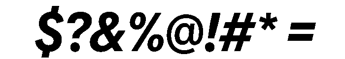 AlaskaVAR CondensedSemiBoldItalicContrast Instance Font OTHER CHARS