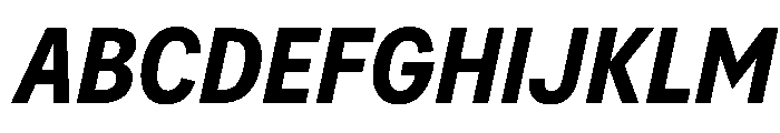 AlaskaVAR CondensedSemiBoldItalicContrast Instance Font UPPERCASE