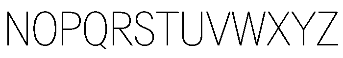AlaskaVAR CondensedThin Instance Font UPPERCASE