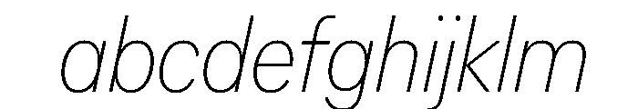 AlaskaVAR CondensedThinItalic Instance FONT