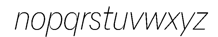 AlaskaVAR CondensedThinItalicContrast Instance Font LOWERCASE