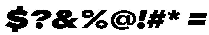 AlaskaVAR ExpandedBlackItalic Instance Font OTHER CHARS