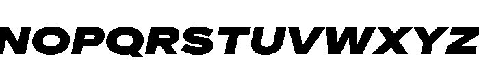 AlaskaVAR ExpandedBlackItalicContrast Instance Font UPPERCASE