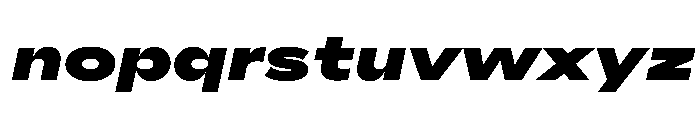 AlaskaVAR ExpandedBlackItalicContrast Instance Font LOWERCASE