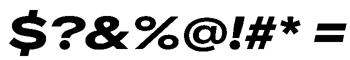 AlaskaVAR ExpandedBoldItalicContrast Instance Font OTHER CHARS