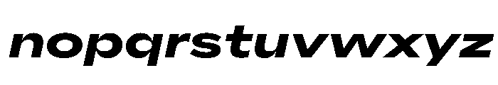 AlaskaVAR ExpandedBoldItalicContrast Instance Font LOWERCASE