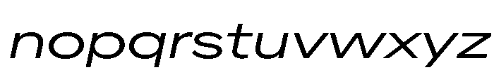 AlaskaVAR ExpandedBookItalic Instance Font LOWERCASE