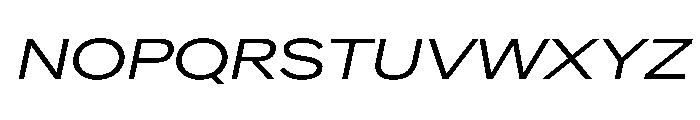 AlaskaVAR ExpandedBookItalicContrast Instance Font UPPERCASE