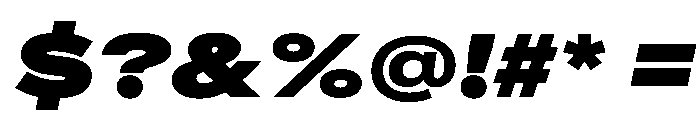 AlaskaVAR ExpandedExtraBlackItalic Instance Font OTHER CHARS