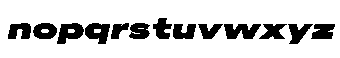 AlaskaVAR ExpandedExtraBlackItalic Instance Font LOWERCASE