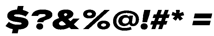 AlaskaVAR ExpandedExtraBoldItalic Instance Font OTHER CHARS