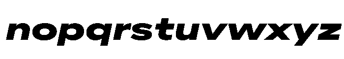 AlaskaVAR ExpandedExtraBoldItalic Instance Font LOWERCASE