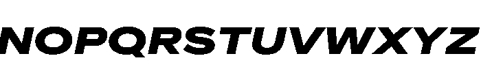 AlaskaVAR ExpandedExtraBoldItalicContrast Instance Font UPPERCASE