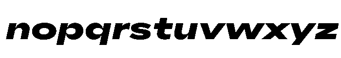 AlaskaVAR ExpandedExtraBoldItalicContrast Instance Font LOWERCASE