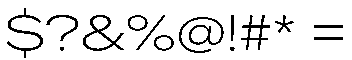 AlaskaVAR ExpandedExtraLight Instance Font OTHER CHARS