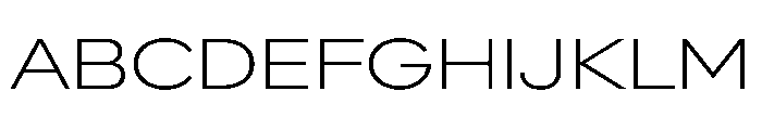 AlaskaVAR ExpandedExtraLightContrast Instance Font UPPERCASE