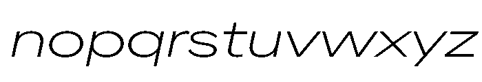 AlaskaVAR ExpandedExtraLightItalic Instance Font LOWERCASE
