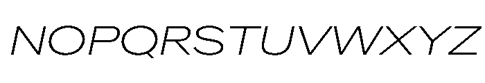 AlaskaVAR ExpandedExtraLightItalicContrast Instance Font UPPERCASE