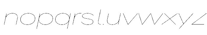 AlaskaVAR ExpandedHairlineItalic Instance Font LOWERCASE