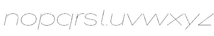 AlaskaVAR ExpandedHairlineItalicContrast Instance Font LOWERCASE