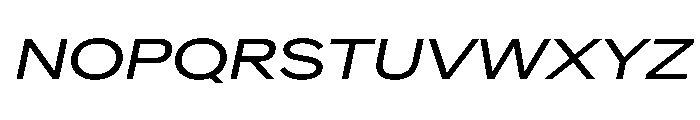 AlaskaVAR ExpandedItalic Instance Font UPPERCASE