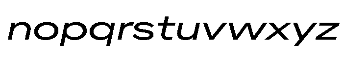 AlaskaVAR ExpandedItalic Instance Font LOWERCASE