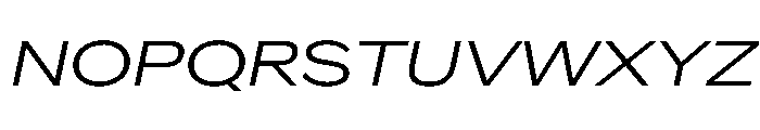 AlaskaVAR ExpandedLightItalic Instance Font UPPERCASE