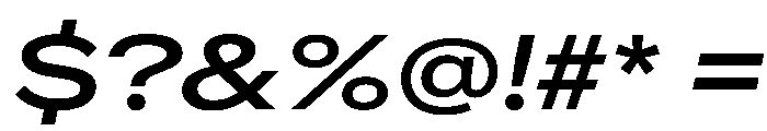 AlaskaVAR ExpandedMediumItalicContrast Instance Font OTHER CHARS