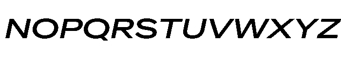 AlaskaVAR ExpandedMediumItalicContrast Instance Font UPPERCASE