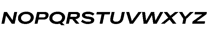 AlaskaVAR ExpandedSemiBoldItalic Instance Font UPPERCASE