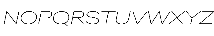 AlaskaVAR ExpandedThinItalic Instance Font UPPERCASE
