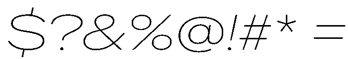 AlaskaVAR ExpandedThinItalicContrast Instance Font OTHER CHARS