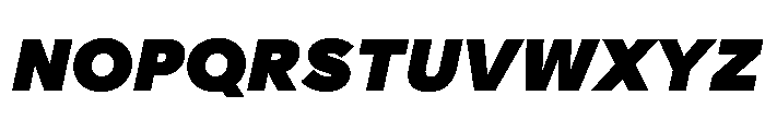 AlaskaVAR ExtraBlackItalic Instance Font UPPERCASE
