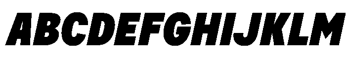 AlaskaVAR ExtraCondensedBlackItalic Instance Font UPPERCASE