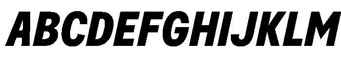 AlaskaVAR ExtraCondensedBoldItalic Instance Font UPPERCASE