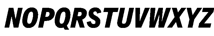 AlaskaVAR ExtraCondensedBoldItalic Instance Font UPPERCASE