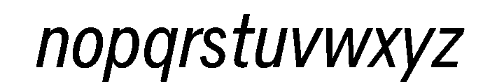 AlaskaVAR ExtraCondensedBookItalic Instance Font LOWERCASE