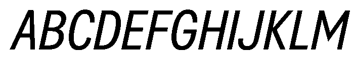 AlaskaVAR ExtraCondensedBookItalicContrast Instance Font UPPERCASE