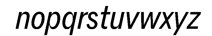 AlaskaVAR ExtraCondensedBookItalicContrast Instance Font LOWERCASE
