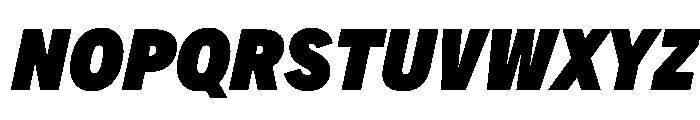 AlaskaVAR ExtraCondensedExtraBlackItalic Instance Font UPPERCASE