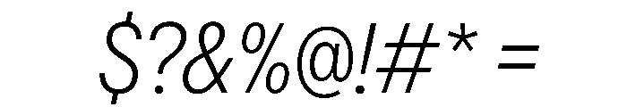 AlaskaVAR ExtraCondensedExtraLightItalic Instance Font OTHER CHARS