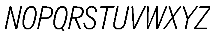 AlaskaVAR ExtraCondensedExtraLightItalic Instance Font UPPERCASE