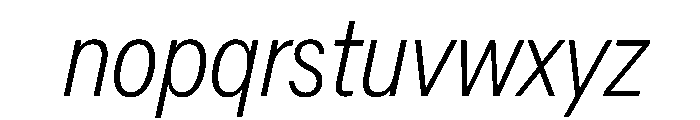 AlaskaVAR ExtraCondensedExtraLightItalic Instance Font LOWERCASE