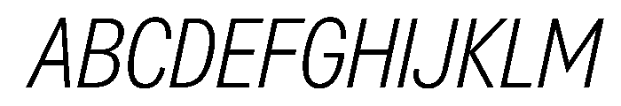 AlaskaVAR ExtraCondensedExtraLightItalicContrast Instance Font UPPERCASE